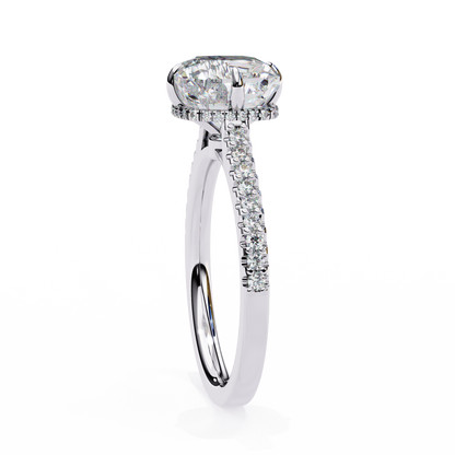 White Gold / Moissanite, White Gold / Lab Grown, 925 Silver / Moissanite, 925 Silver / Lab Grown