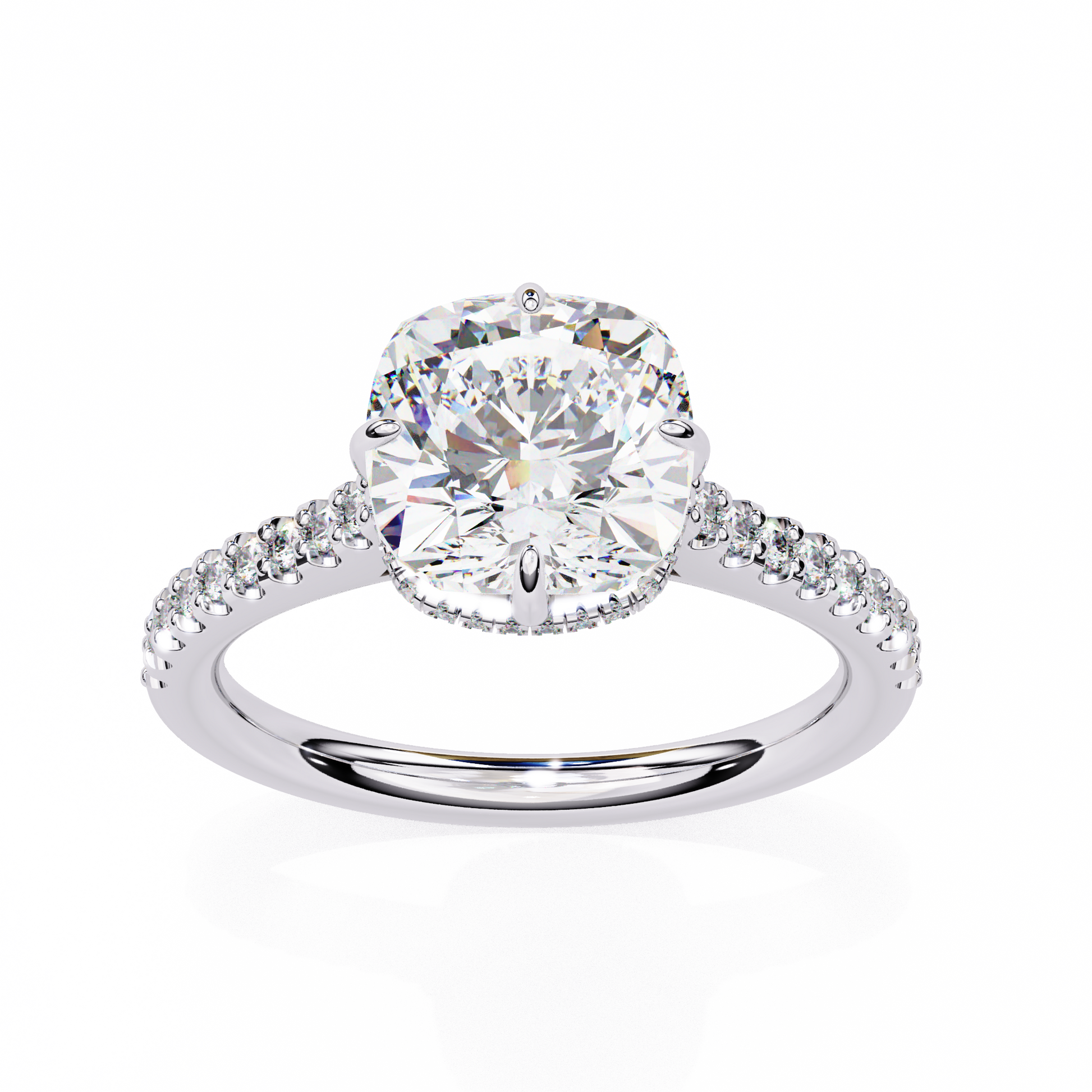 White Gold / Moissanite, White Gold / Lab Grown, 925 Silver / Moissanite, 925 Silver / Lab Grown