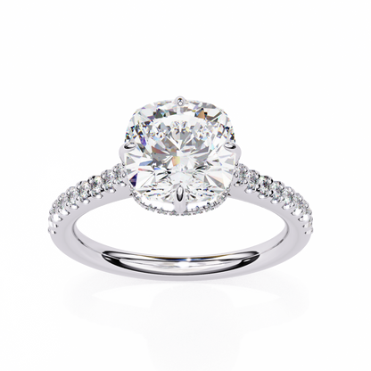 White Gold / Moissanite, White Gold / Lab Grown, 925 Silver / Moissanite, 925 Silver / Lab Grown