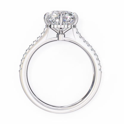 White Gold / Moissanite, White Gold / Lab Grown, 925 Silver / Moissanite, 925 Silver / Lab Grown