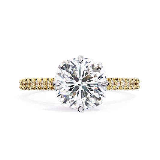 Yellow Gold / Moissanite, Yellow Gold / Lab Grown