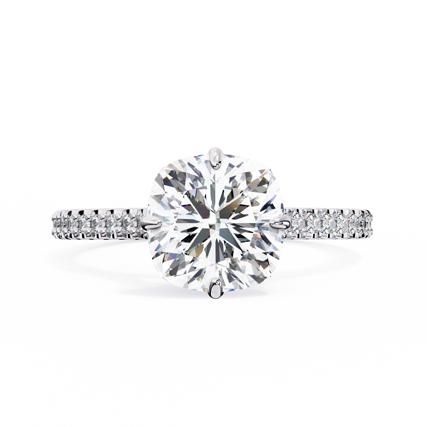white gold / moissanite, white gold / lab grown, 925 silver / moissanite, 925 silver / lab grown