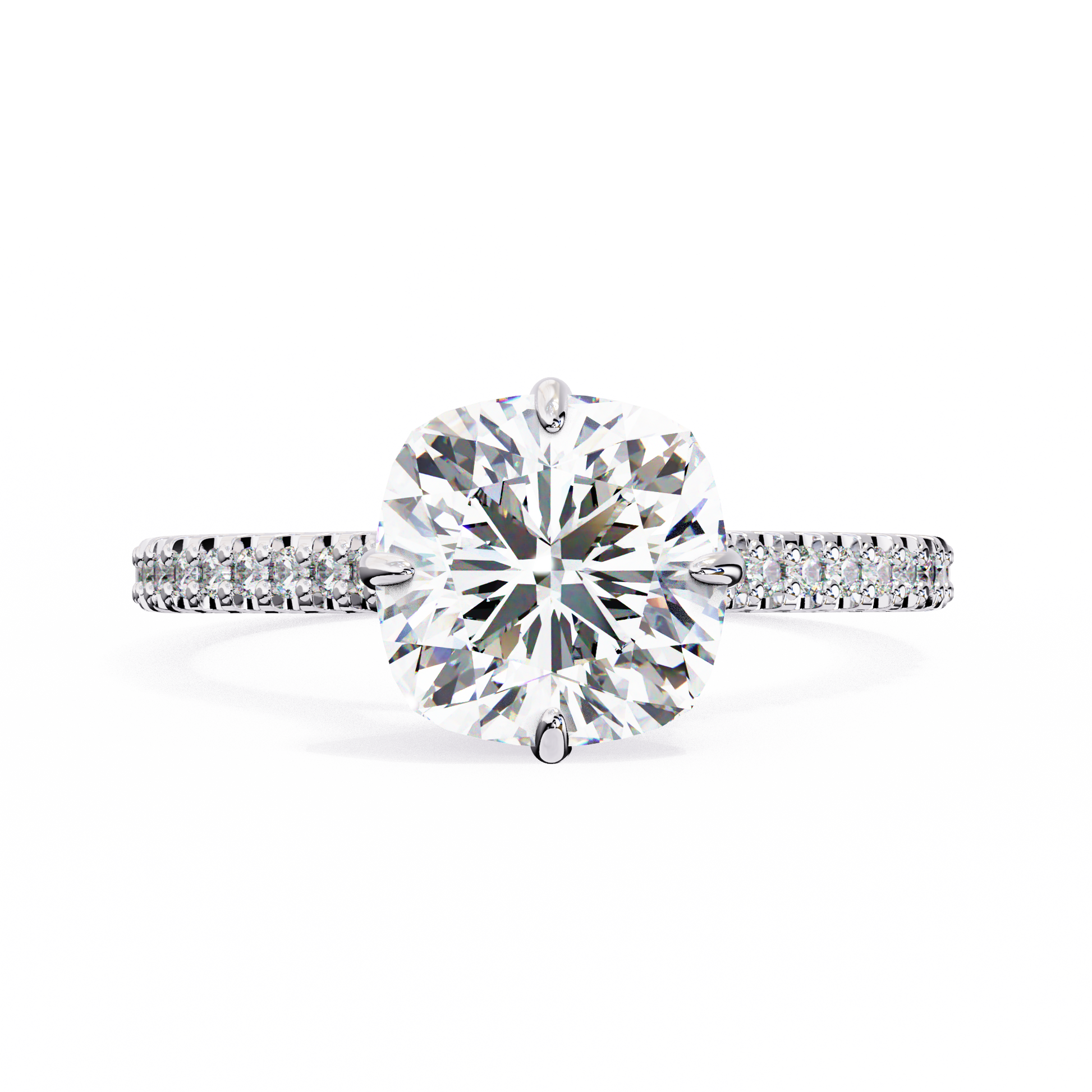 White Gold / Moissanite, White Gold / Lab Grown, 925 Silver / Moissanite, 925 Silver / Lab Grown