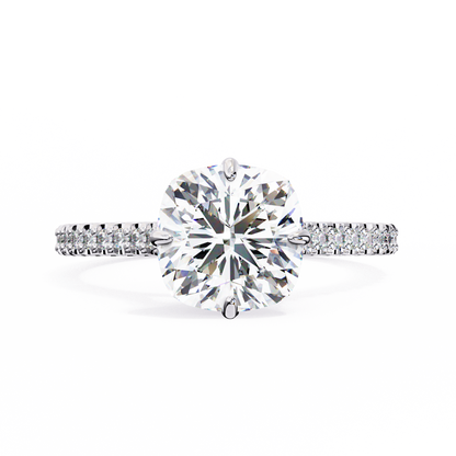 White Gold / Moissanite, White Gold / Lab Grown, 925 Silver / Moissanite, 925 Silver / Lab Grown
