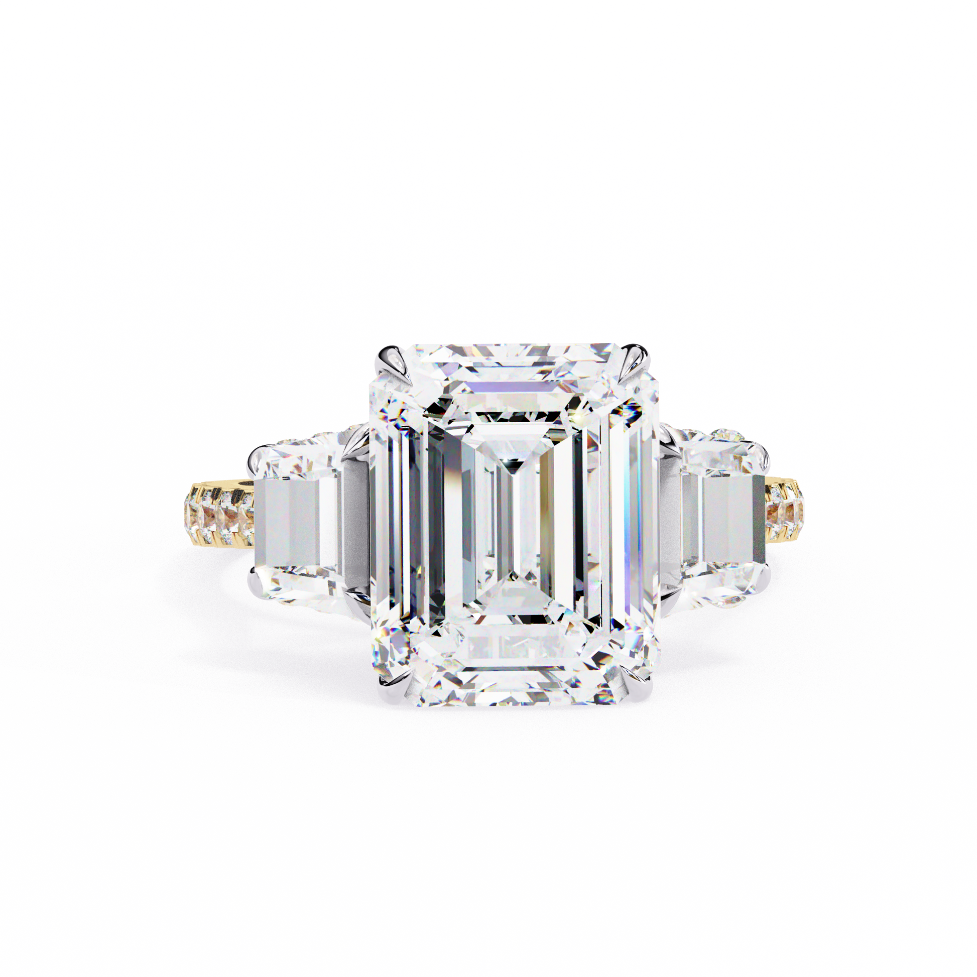 Yellow Gold / Moissanite, Yellow Gold / Lab Grown