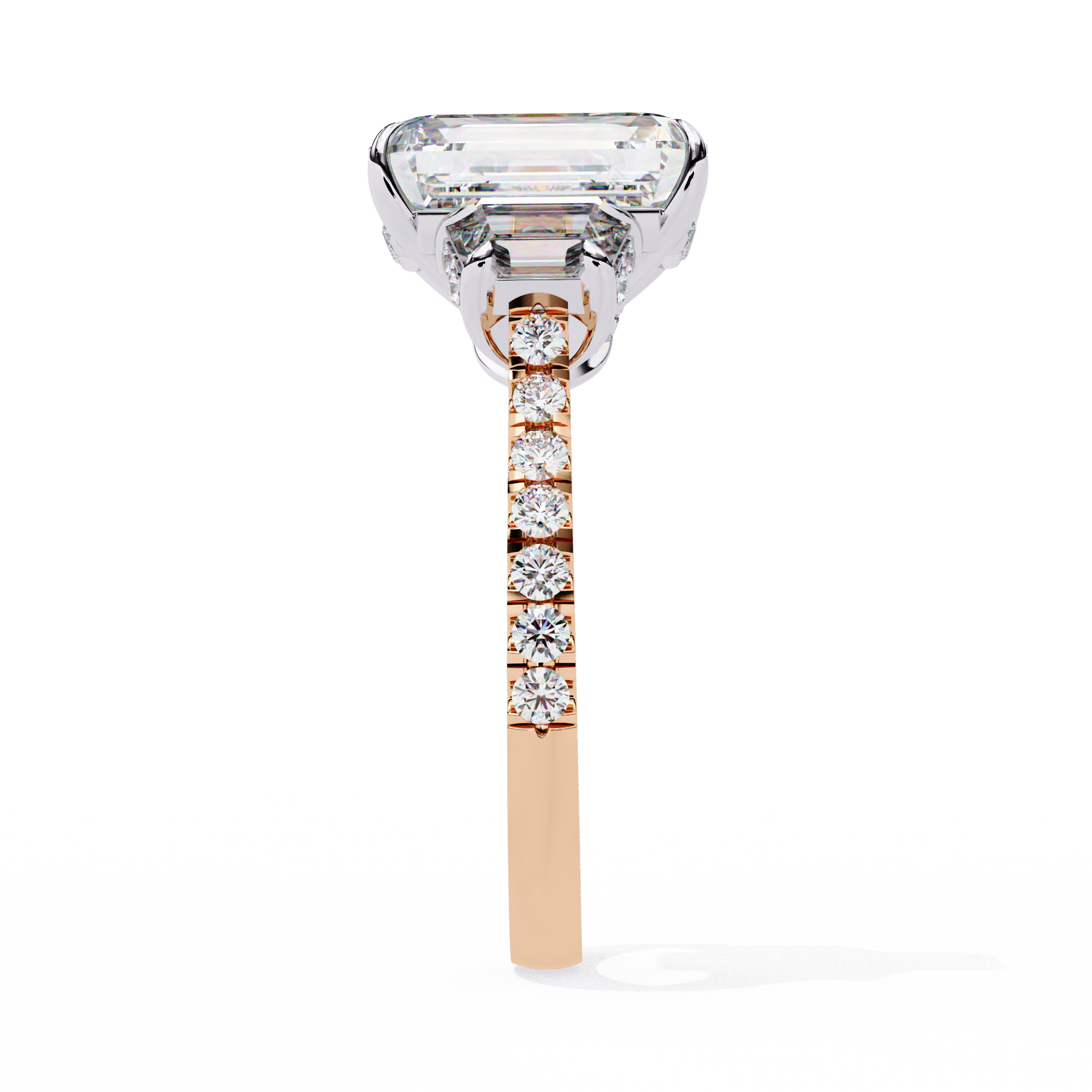 Rose Gold / Moissanite, Rose Gold / Lab Grown