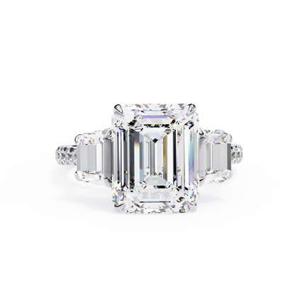White Gold / Moissanite, White Gold / Lab Grown