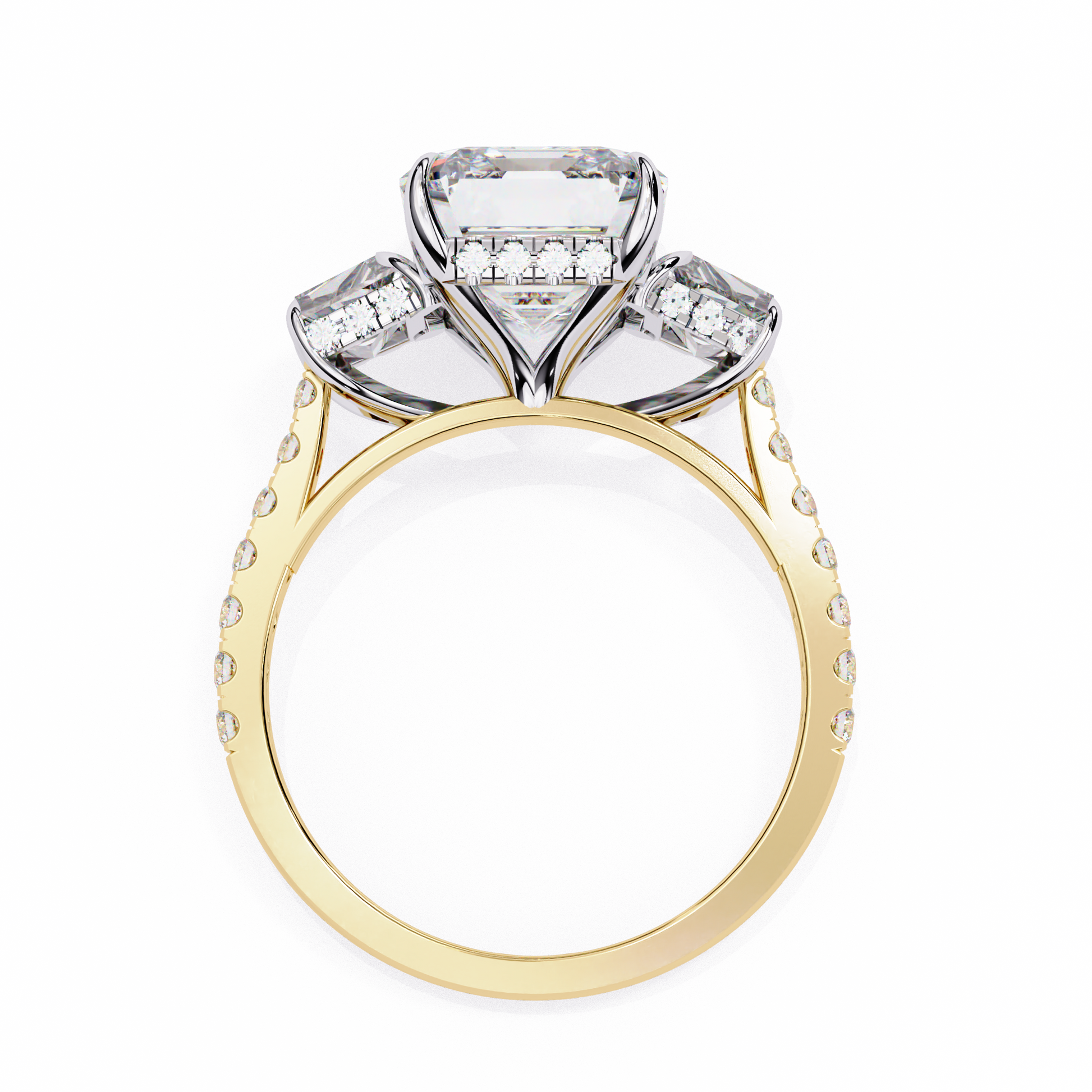 Yellow Gold / Moissanite, Yellow Gold / Lab Grown