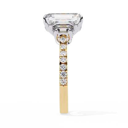 Yellow Gold / Moissanite, Yellow Gold / Lab Grown