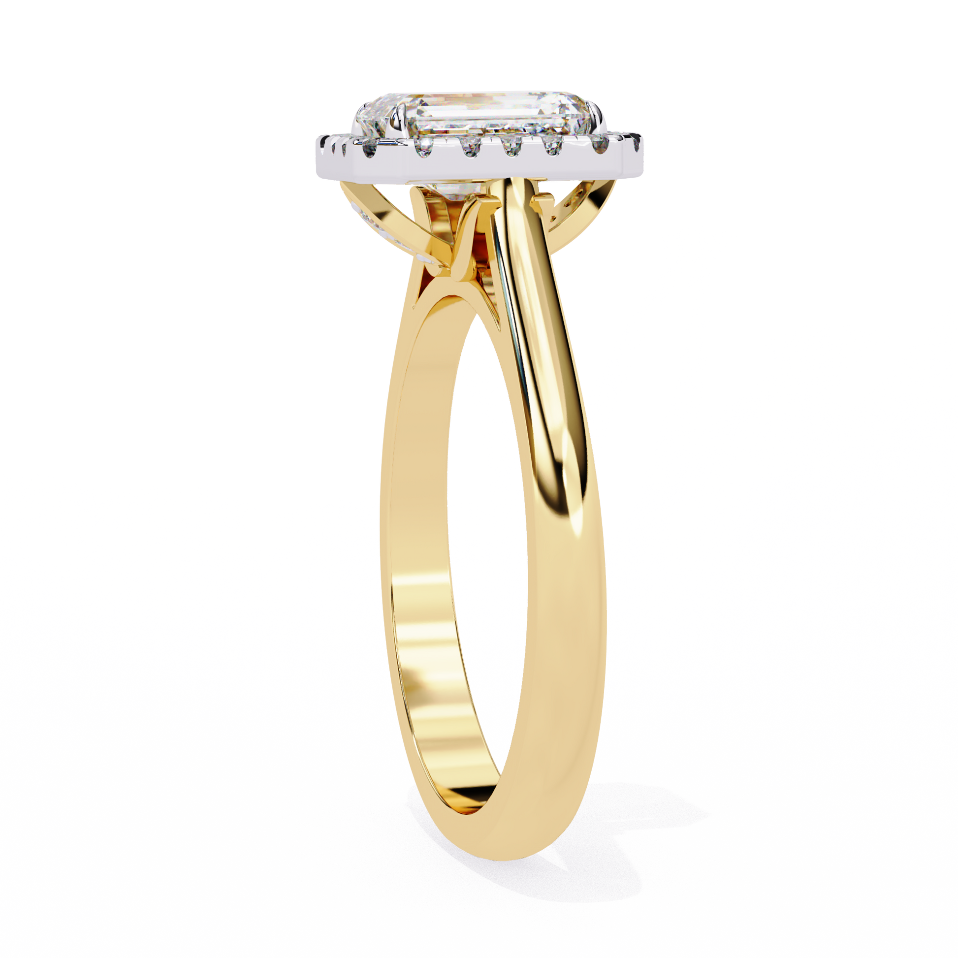 Yellow Gold / Moissanite, Yellow Gold / Lab Grown