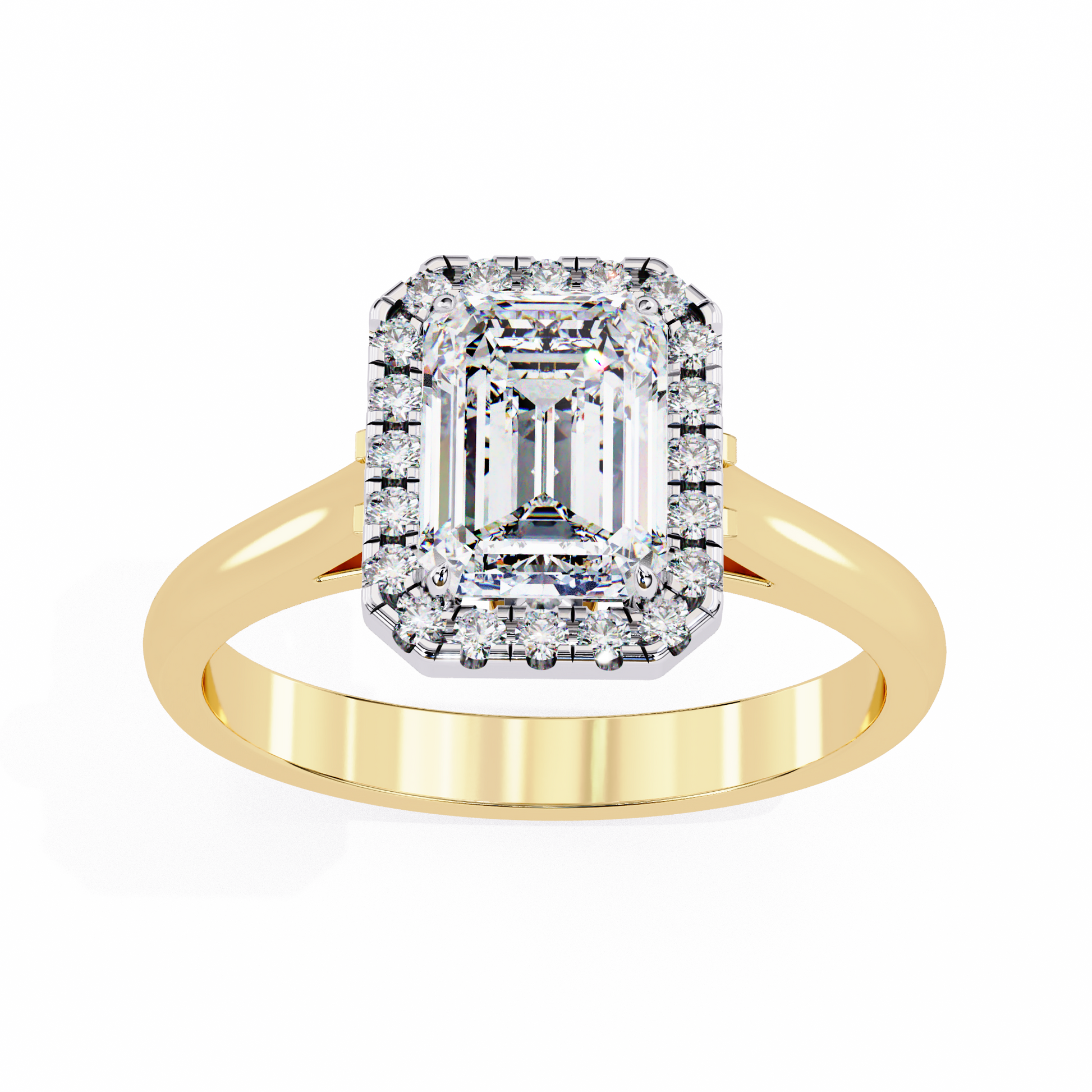 Yellow Gold / Moissanite, Yellow Gold / Lab Grown