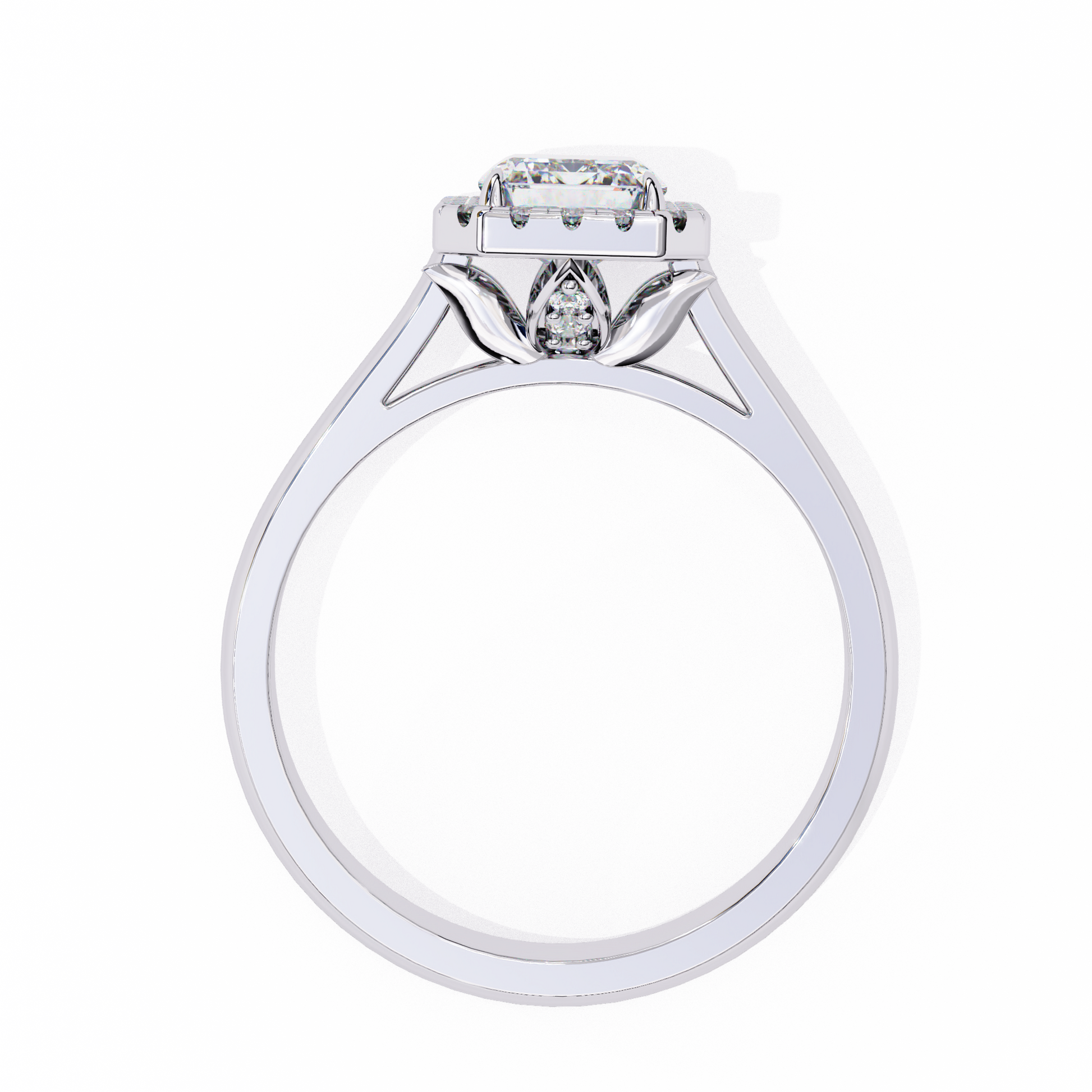 White Gold / Moissanite, White Gold / Lab Grown, 925 Silver / Moissanite, 925 Silver / Lab Grown