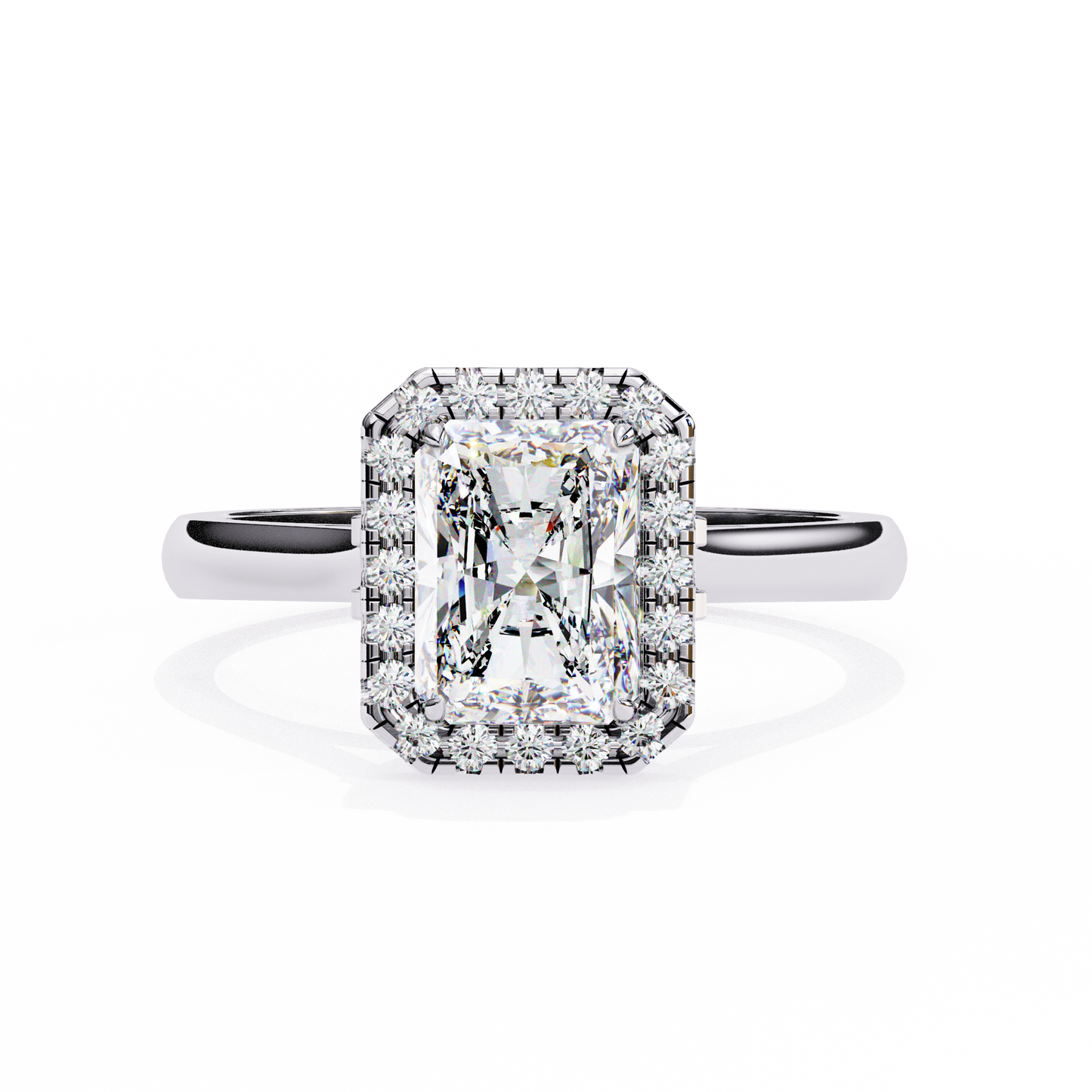 white gold / moissanite, white gold / lab grown, 925 silver / moissanite, 925 silver / lab grown