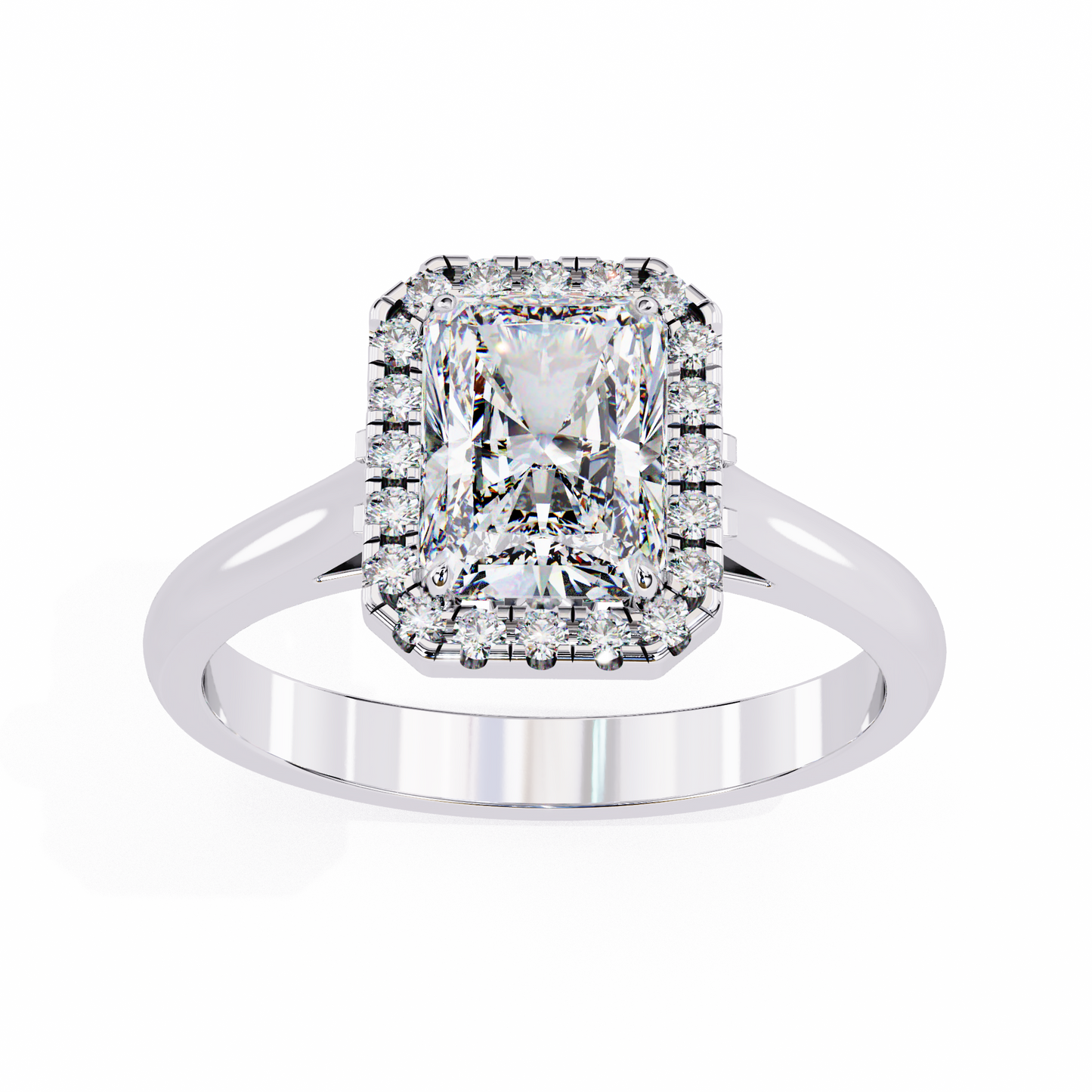 white gold / moissanite, white gold / lab grown, 925 silver / moissanite, 925 silver / lab grown