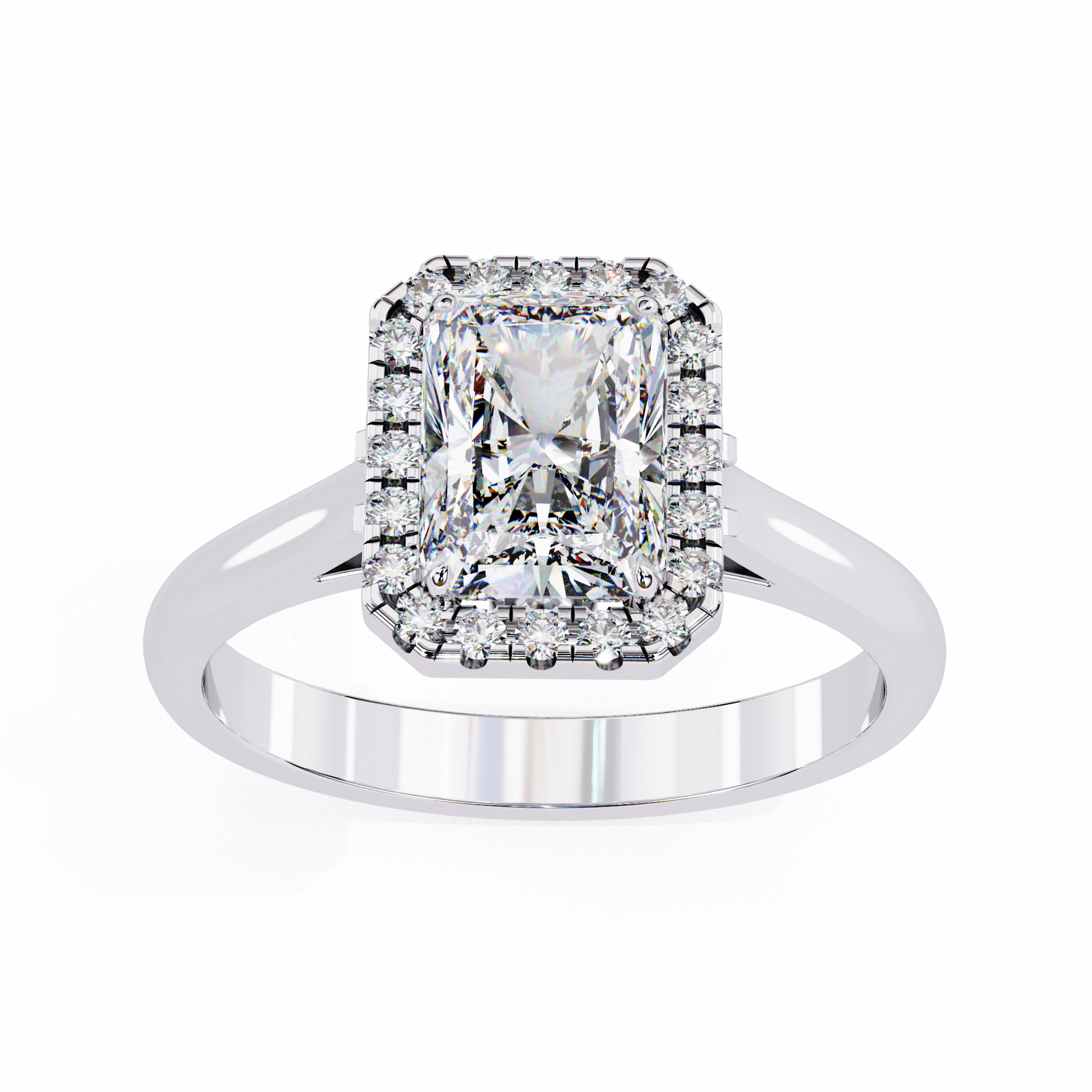 White Gold / Moissanite, White Gold / Lab Grown, 925 Silver / Moissanite, 925 Silver / Lab Grown