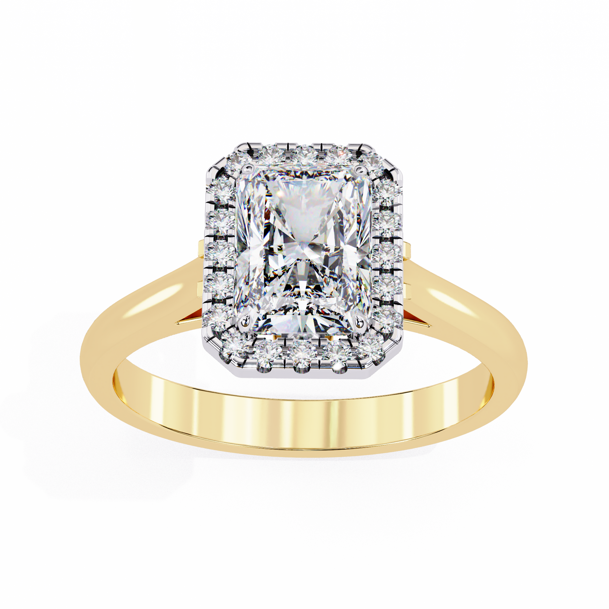 Yellow Gold / Moissanite, Yellow Gold / Lab Grown
