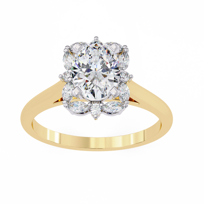 Yellow Gold / Moissanite, Yellow Gold / Lab Grown