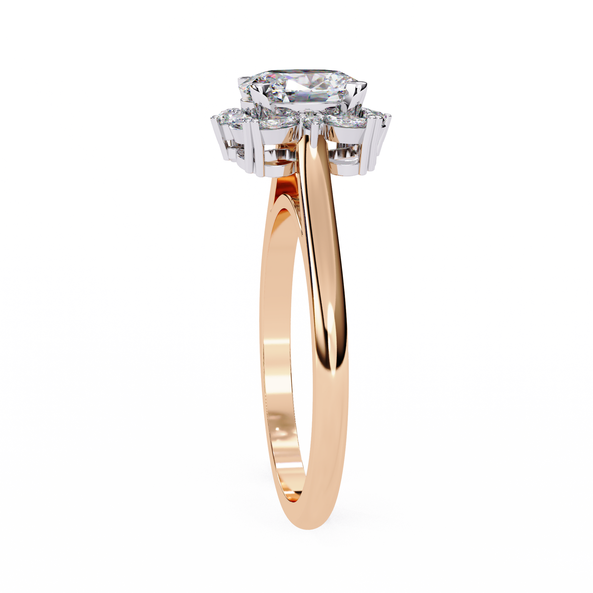 Rose Gold / Moissanite, Rose Gold / Lab Grown