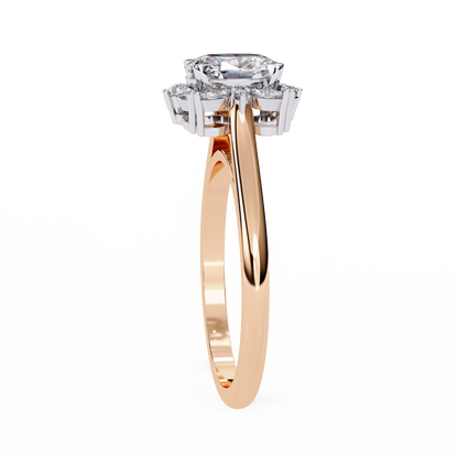 Rose Gold / Moissanite, Rose Gold / Lab Grown