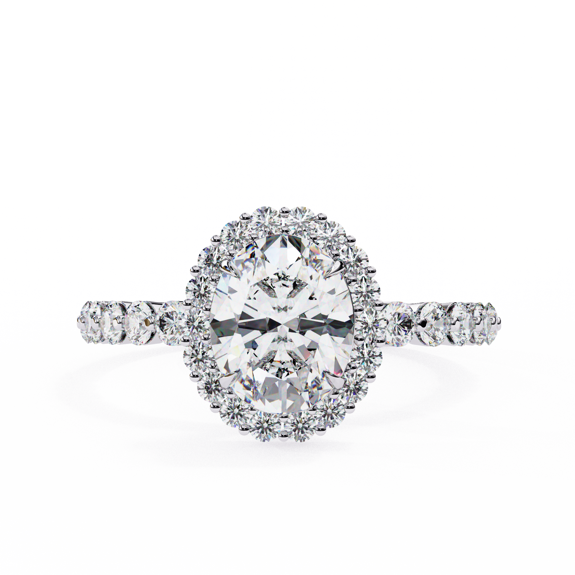 White Gold / Moissanite, White Gold / Lab Grown, 925 Silver / Moissanite, 925 Silver / Lab Grown