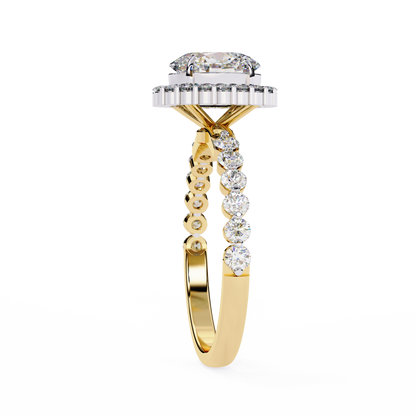 Yellow Gold / Moissanite, Yellow Gold / Lab Grown