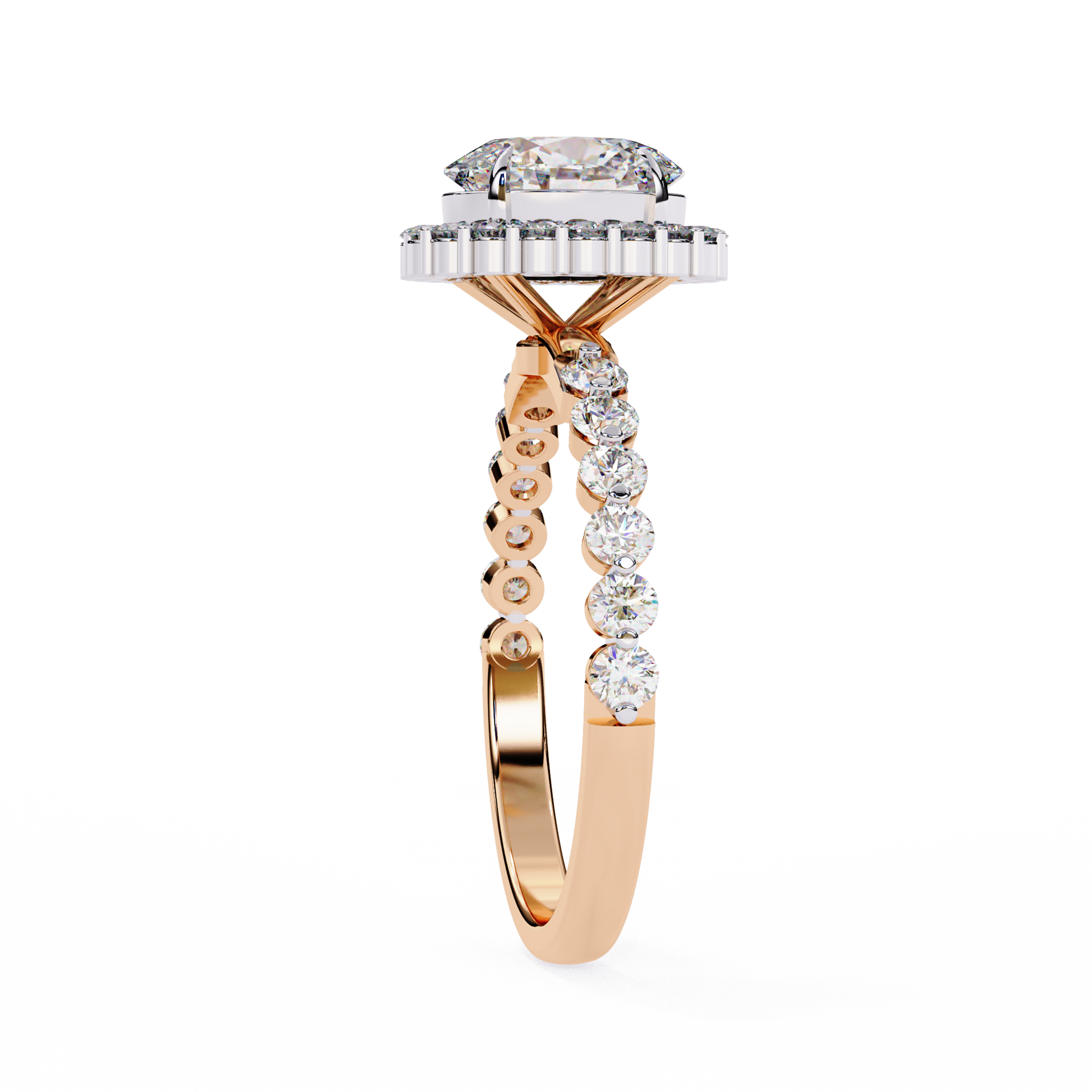 Rose Gold / Moissanite, Rose Gold / Lab Grown