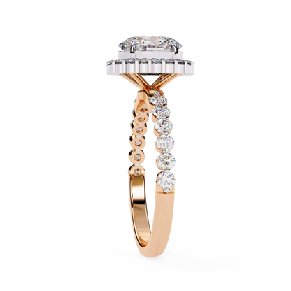 Rose Gold / Moissanite, Rose Gold / Lab Grown