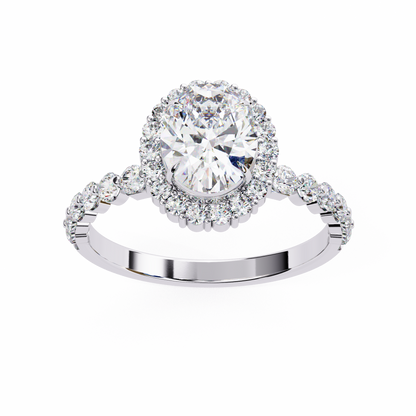 White Gold / Moissanite, White Gold / Lab Grown, 925 Silver / Moissanite, 925 Silver / Lab Grown