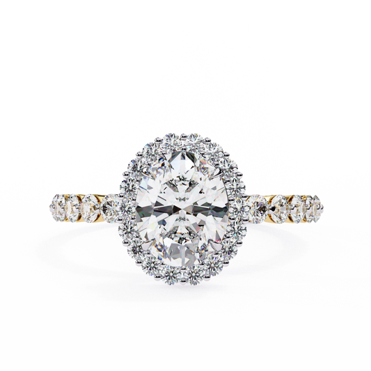 Yellow Gold / Moissanite, Yellow Gold / Lab Grown