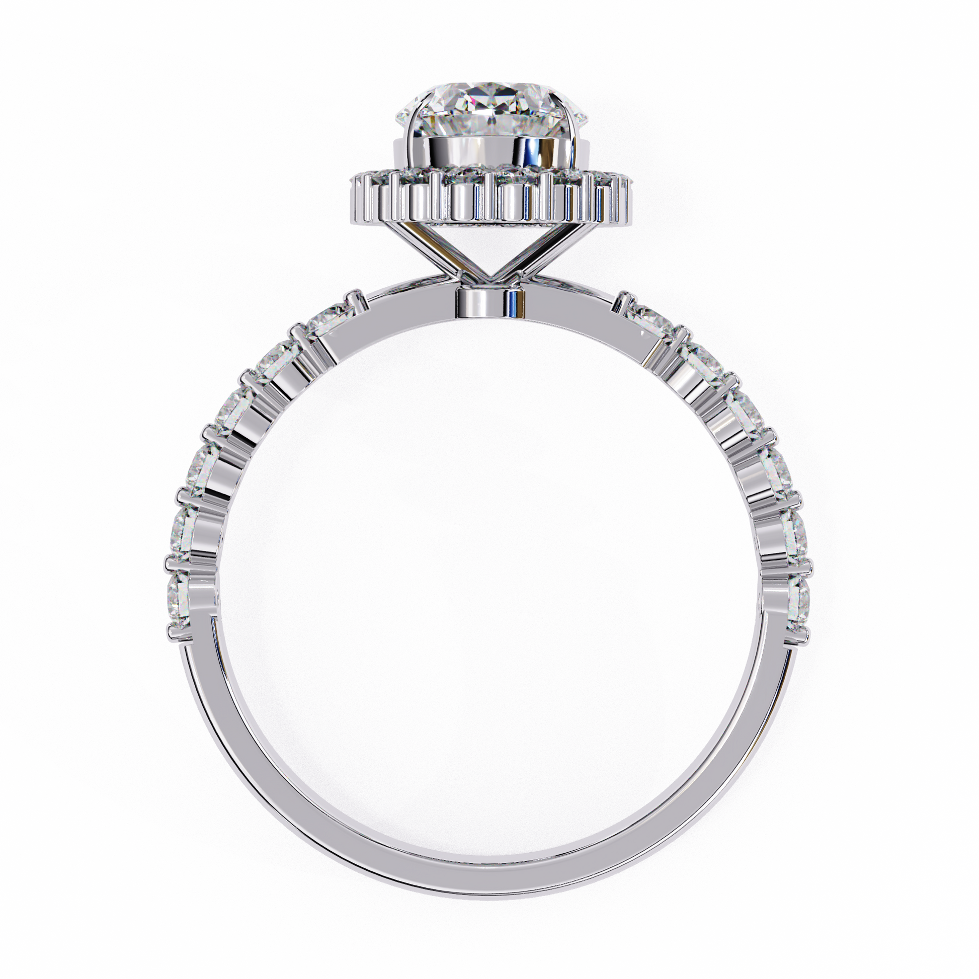 White Gold / Moissanite, White Gold / Lab Grown, 925 Silver / Moissanite, 925 Silver / Lab Grown