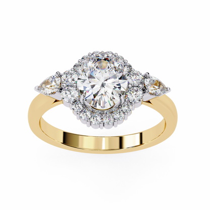 Yellow Gold / Moissanite, Yellow Gold / Lab Grown
