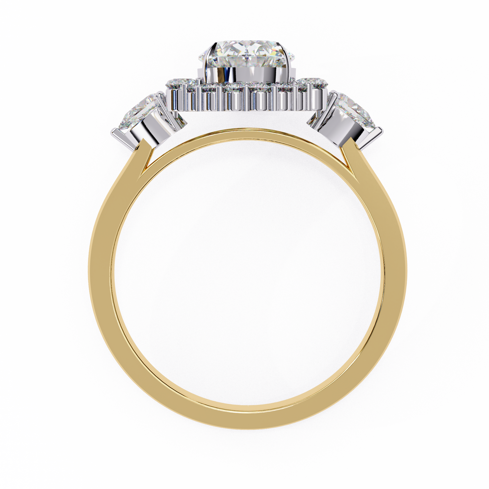 Yellow Gold / Moissanite, Yellow Gold / Lab Grown