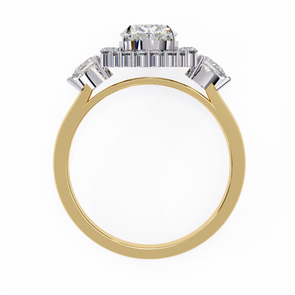 Yellow Gold / Moissanite, Yellow Gold / Lab Grown