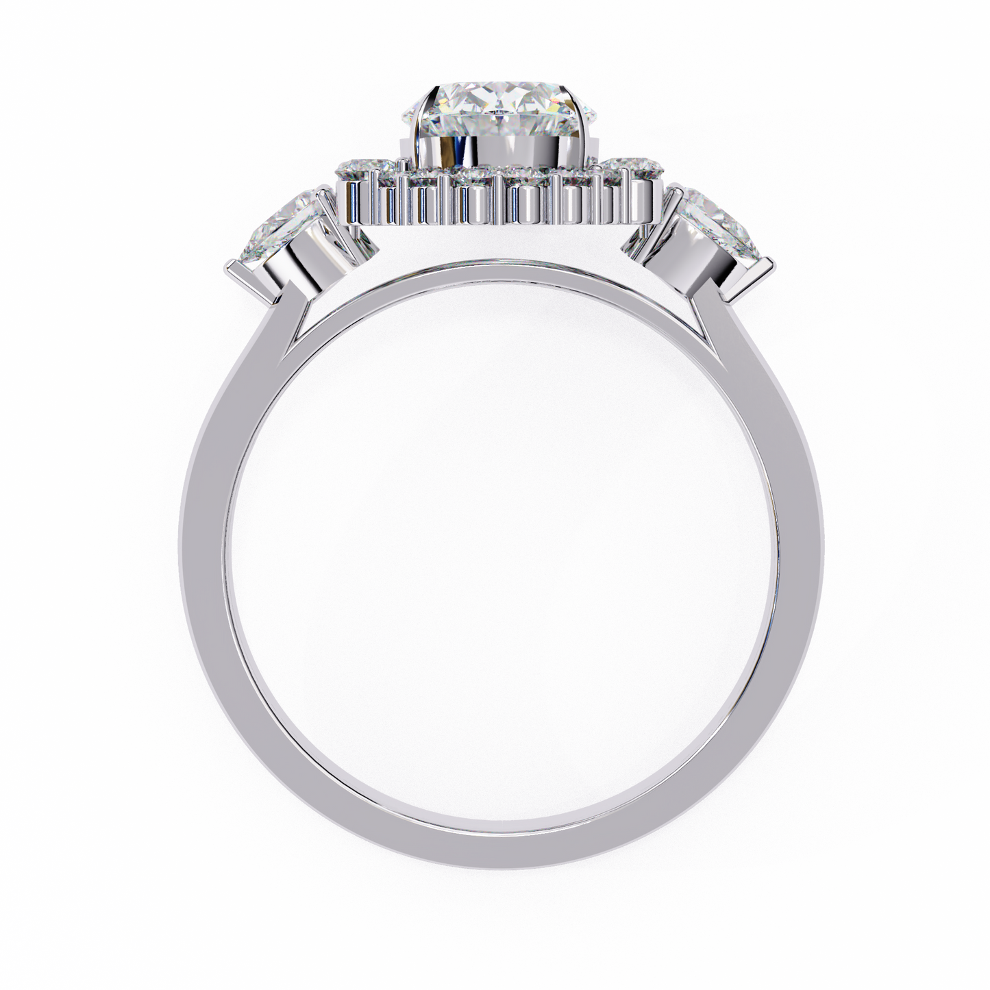 white gold / moissanite, white gold / lab grown, 925 silver / moissanite, 925 silver / lab grown