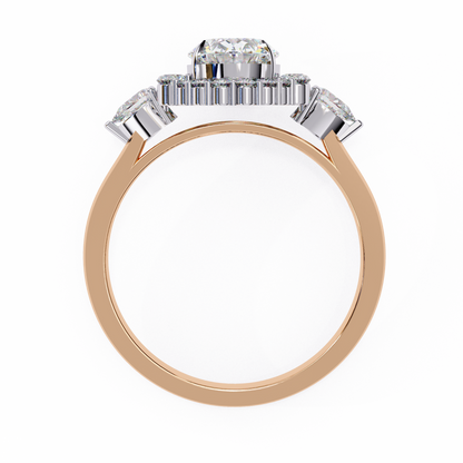 Rose Gold / Moissanite, Rose Gold / Lab Grown