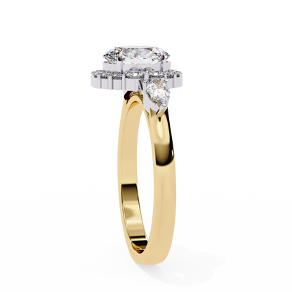 Yellow Gold / Moissanite, Yellow Gold / Lab Grown