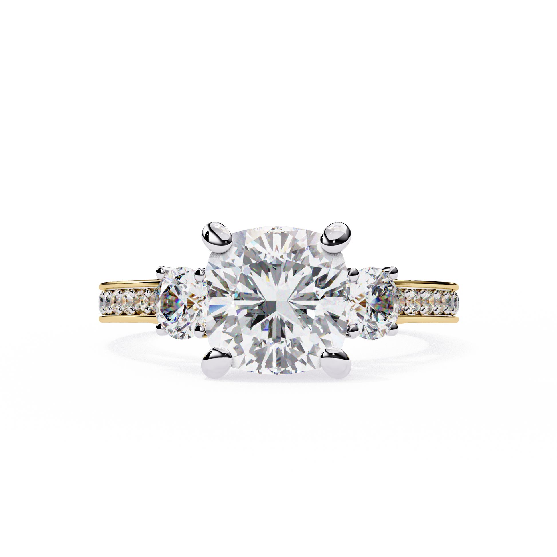 Yellow Gold / Moissanite, Yellow Gold / Lab Grown