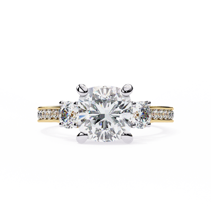 Yellow Gold / Moissanite, Yellow Gold / Lab Grown
