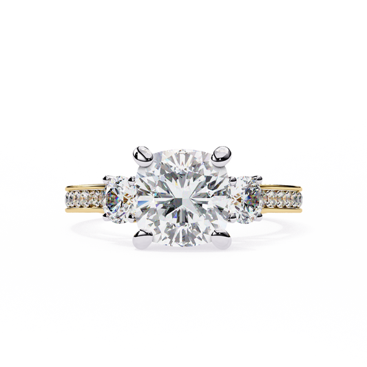 Yellow Gold / Moissanite, Yellow Gold / Lab Grown