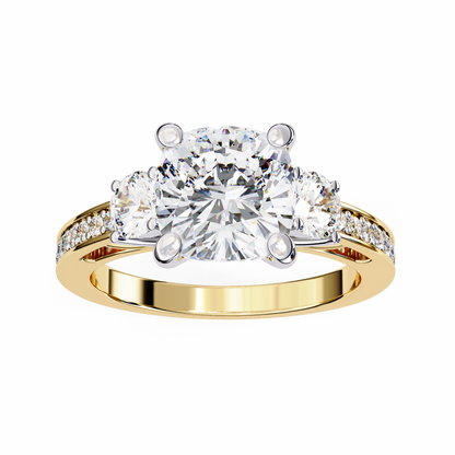 Yellow Gold / Moissanite, Yellow Gold / Lab Grown