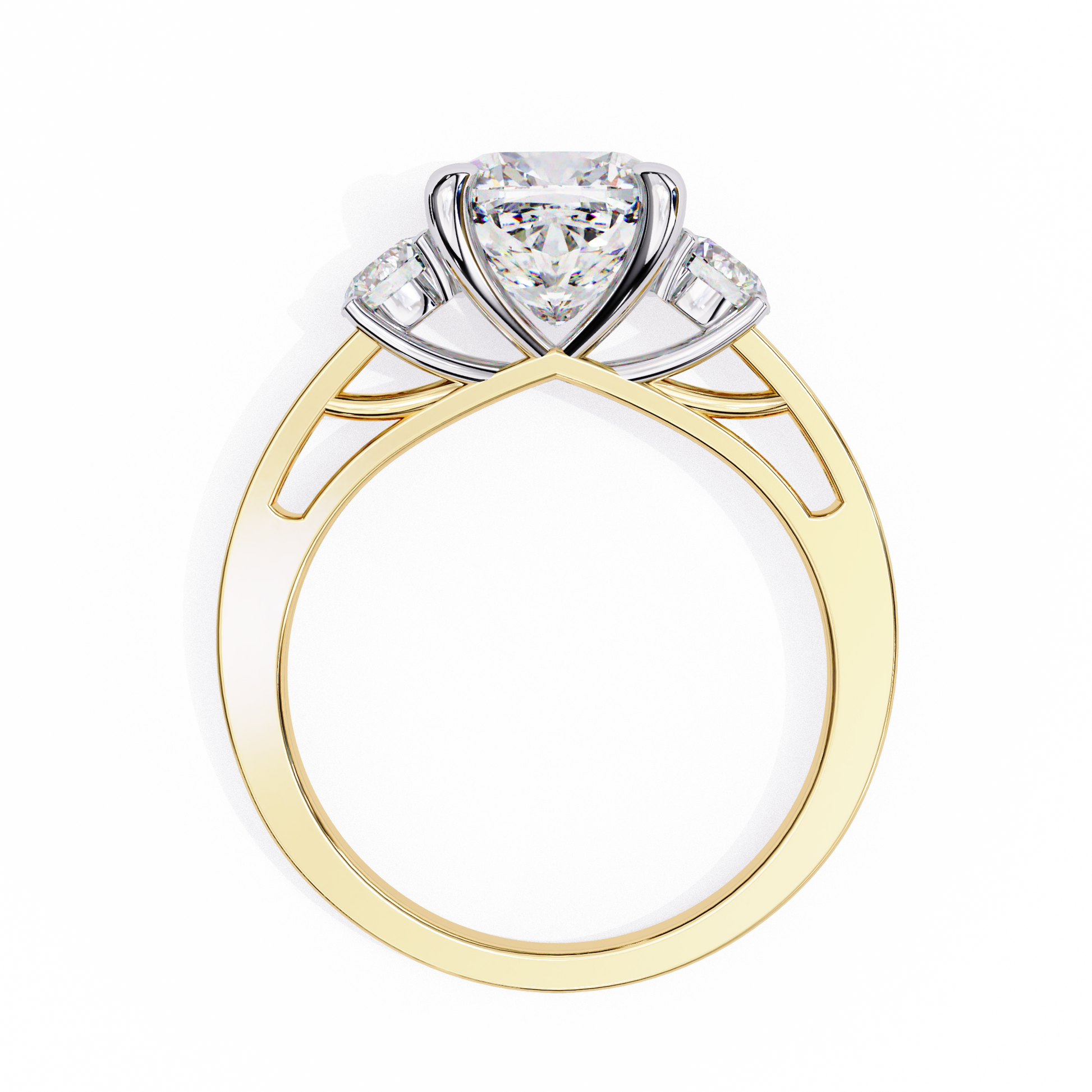 Yellow Gold / Moissanite, Yellow Gold / Lab Grown