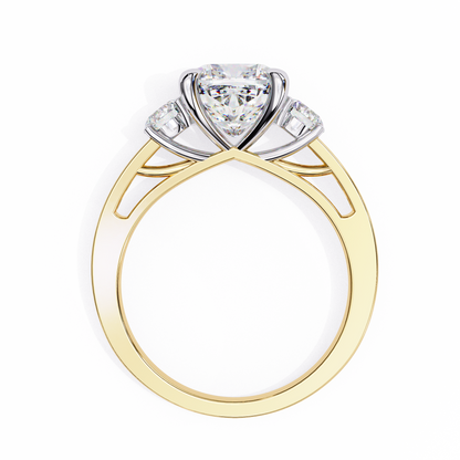 Yellow Gold / Moissanite, Yellow Gold / Lab Grown