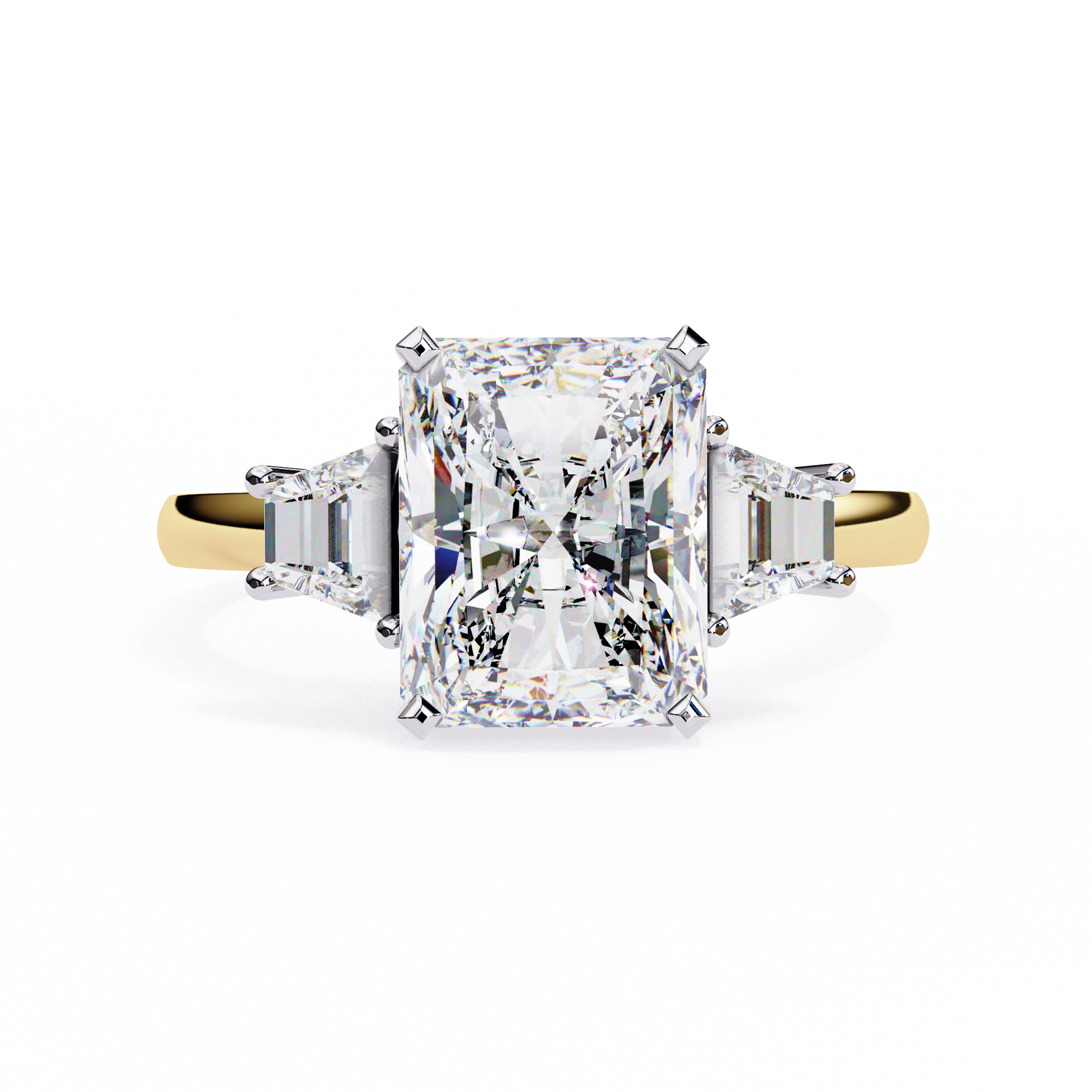 Yellow Gold / Moissanite, Yellow Gold / Lab Grown