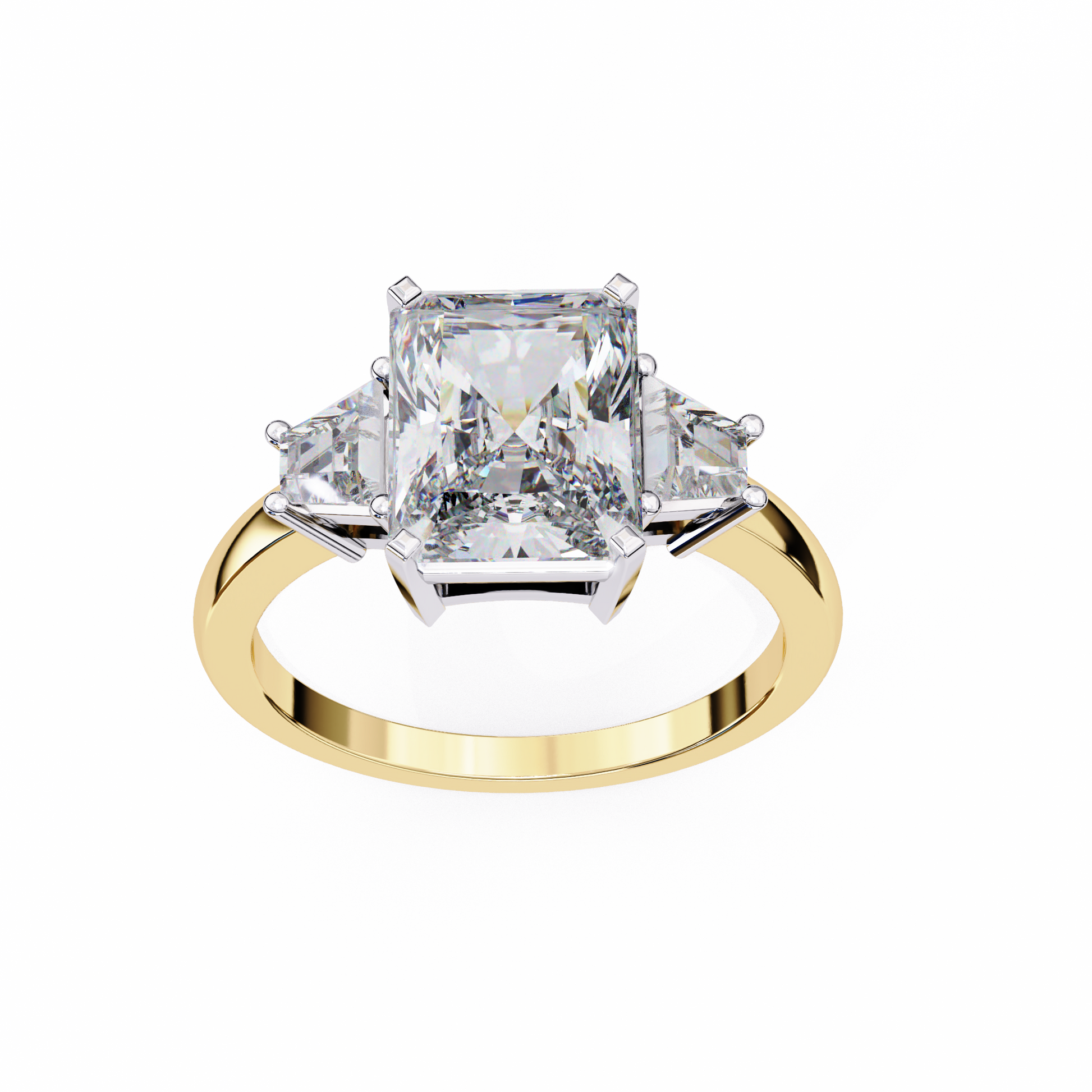Yellow Gold / Moissanite, Yellow Gold / Lab Grown