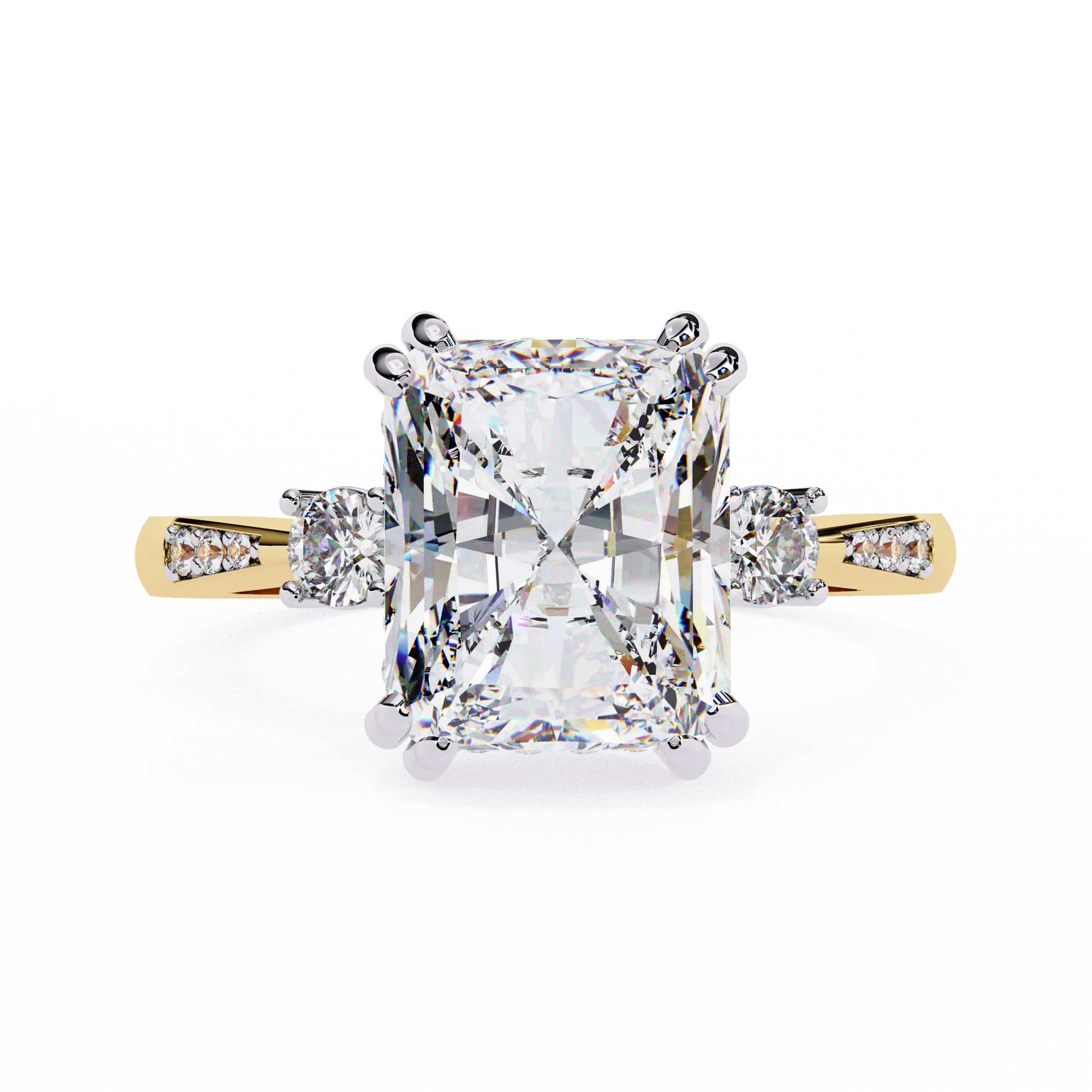 Yellow Gold / Moissanite, Yellow Gold / Lab Grown