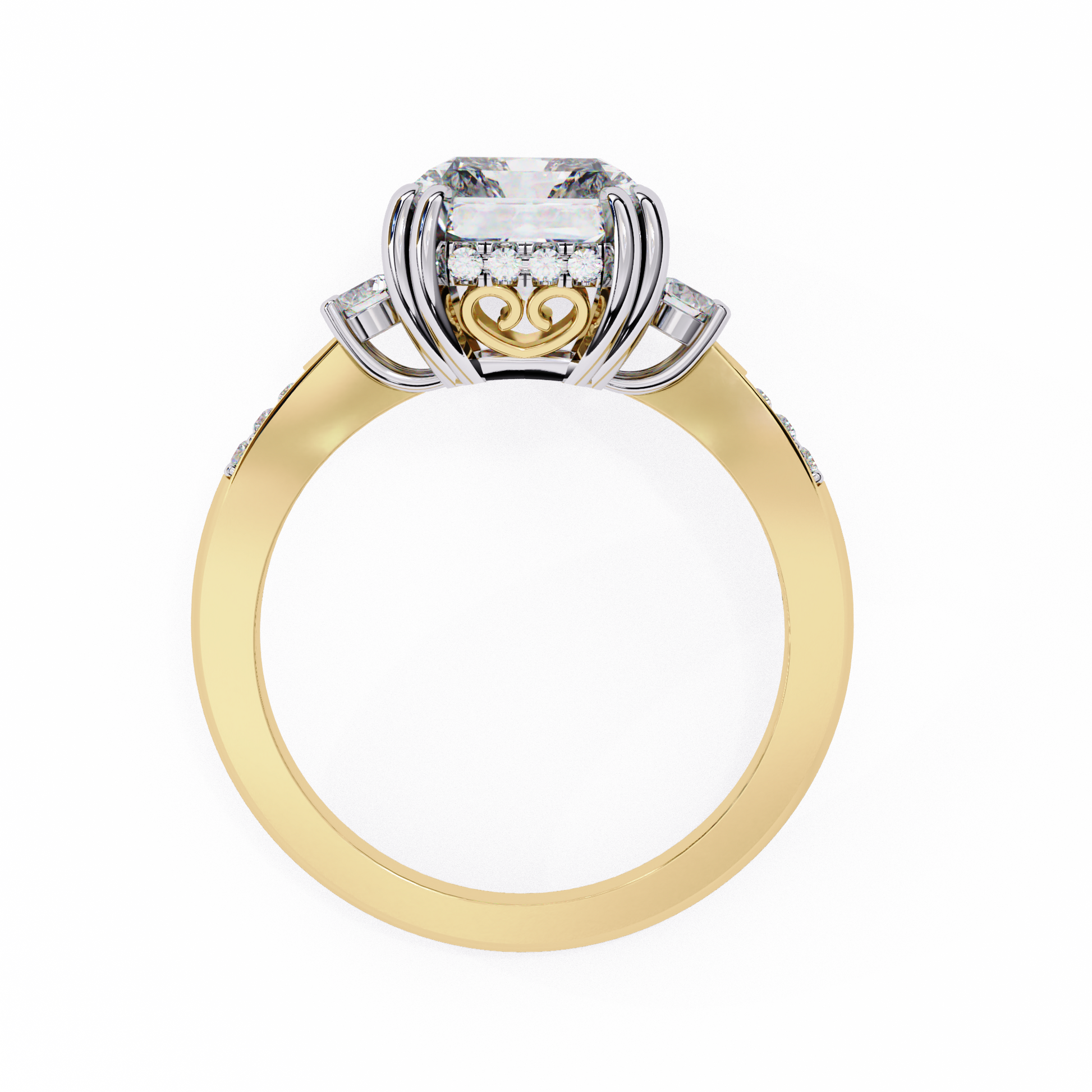 Yellow Gold / Moissanite, Yellow Gold / Lab Grown