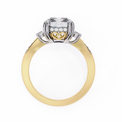 Yellow Gold / Moissanite, Yellow Gold / Lab Grown