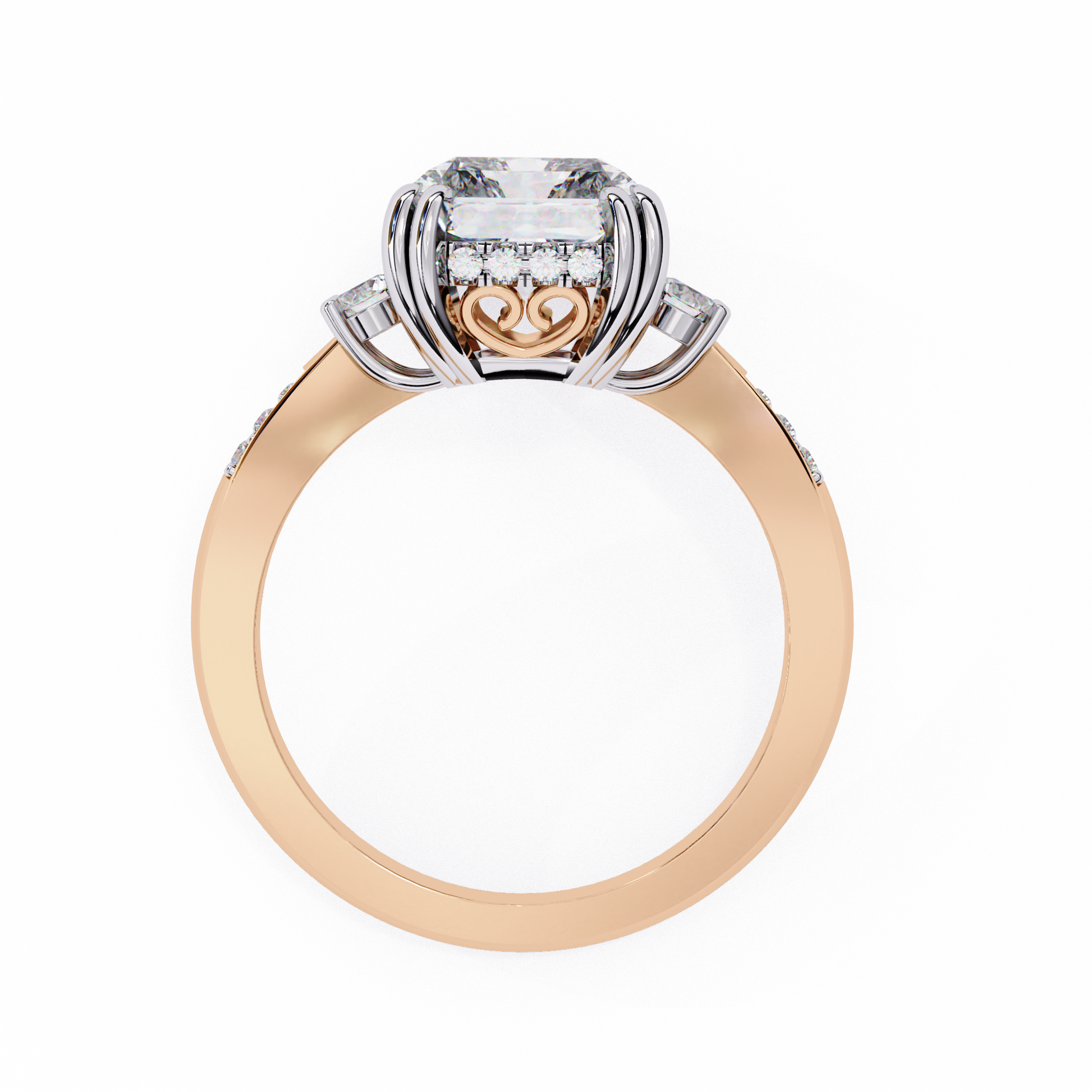 Rose Gold / Moissanite, Rose Gold / Lab Grown