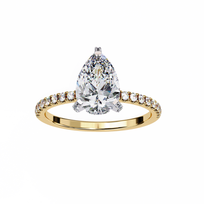 Yellow Gold / Moissanite, Yellow Gold / Lab Grown