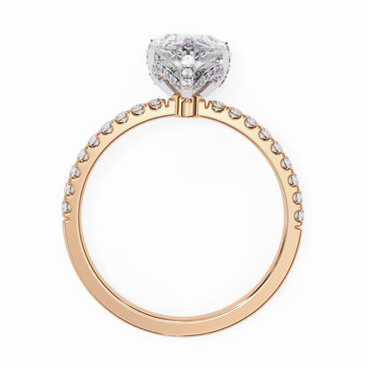 Rose Gold / Moissanite, Rose Gold / Lab Grown